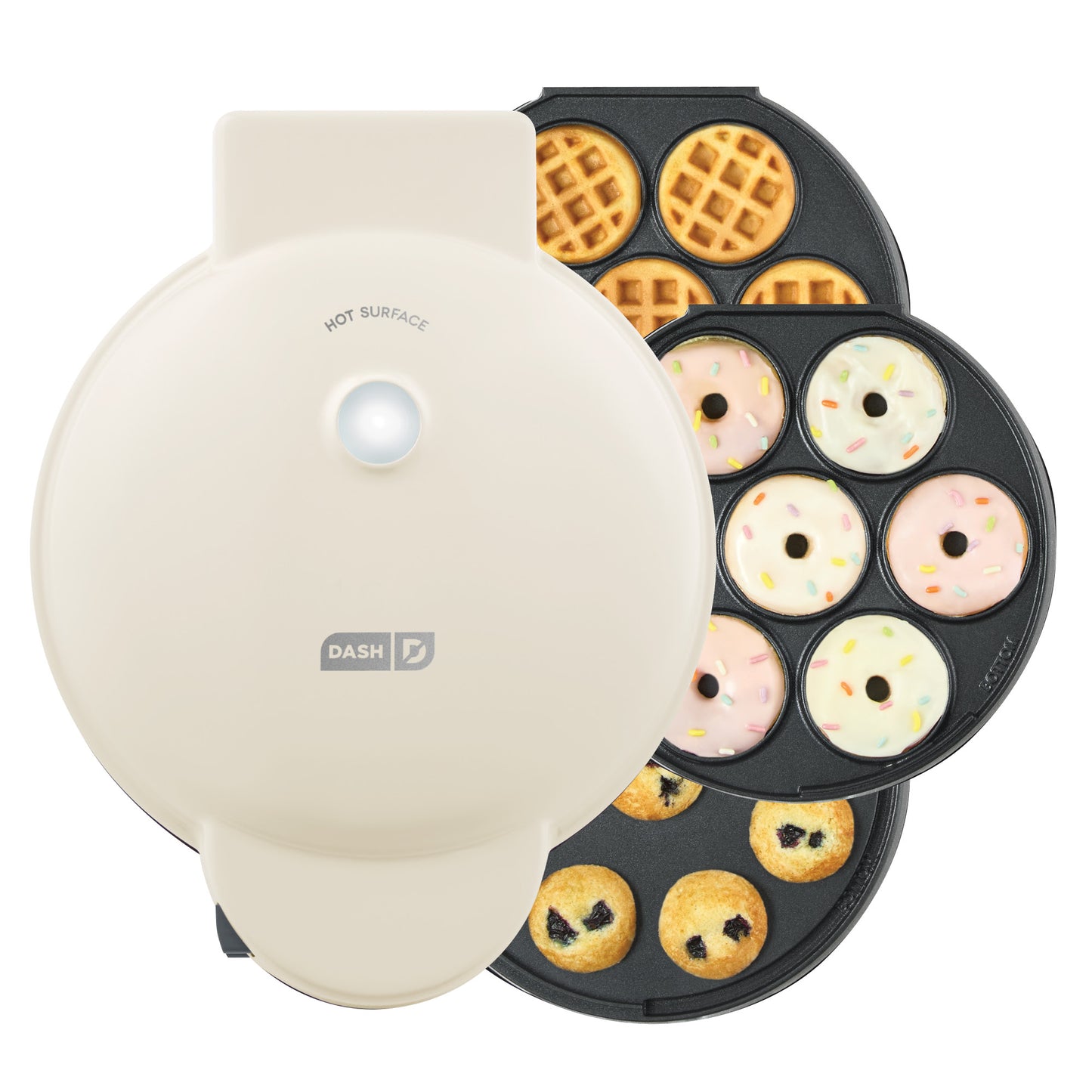 MultiMaker™ Treat Maker System: Waffle Bite, Mini Donut, Mini Cupcake Waffle Maker Dash   