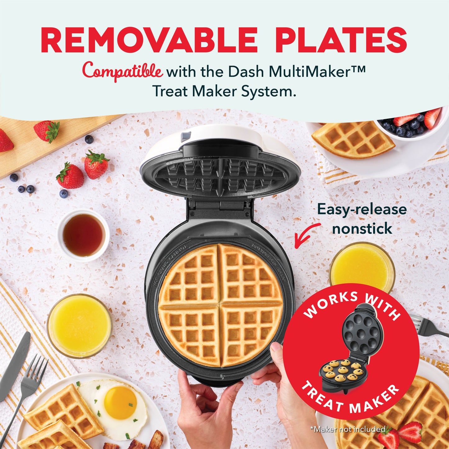 MultiMaker™ Treat Maker 2pc Plate Pack Waffle Dash