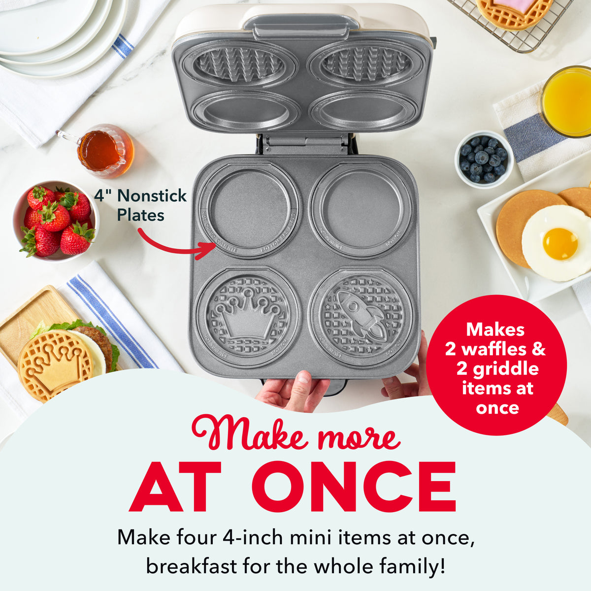 MultiMaker® Family Mini Maker System Waffle Maker Dash