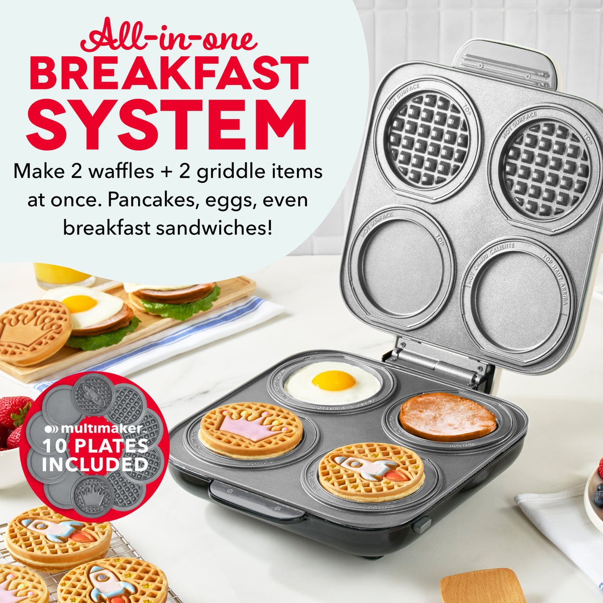 MultiMaker® Family Mini Maker System Waffle Maker Dash