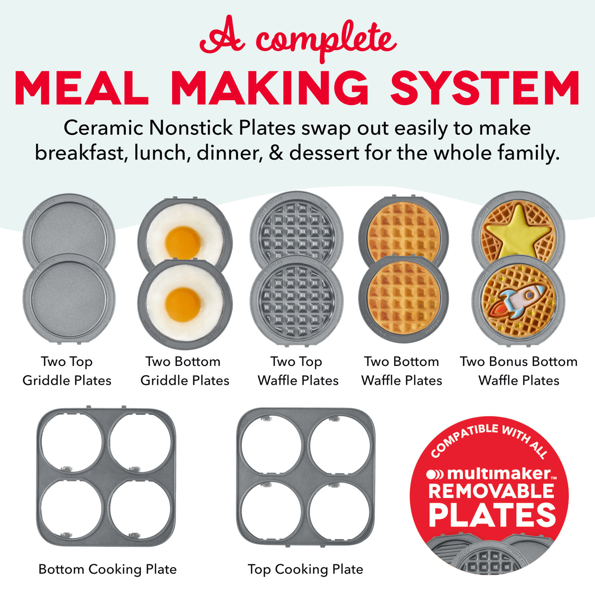 MultiMaker® Family Mini Maker System Waffle Maker Dash