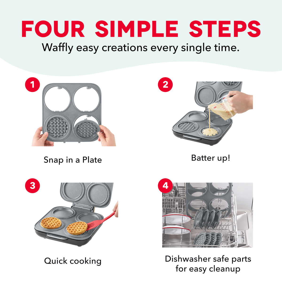 MultiMaker® Family Mini Maker System Waffle Maker Dash