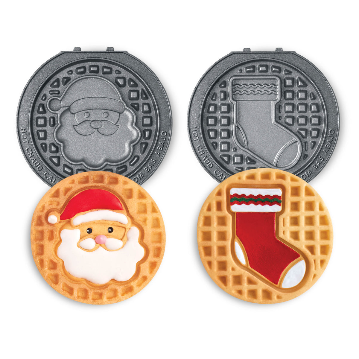 MultiMaker® Mini System: Removable Plate Sets mini makers Dash Santa & Stocking