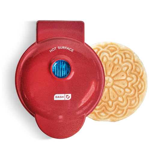 Mini Pizzelle Maker mini makers Dash Red