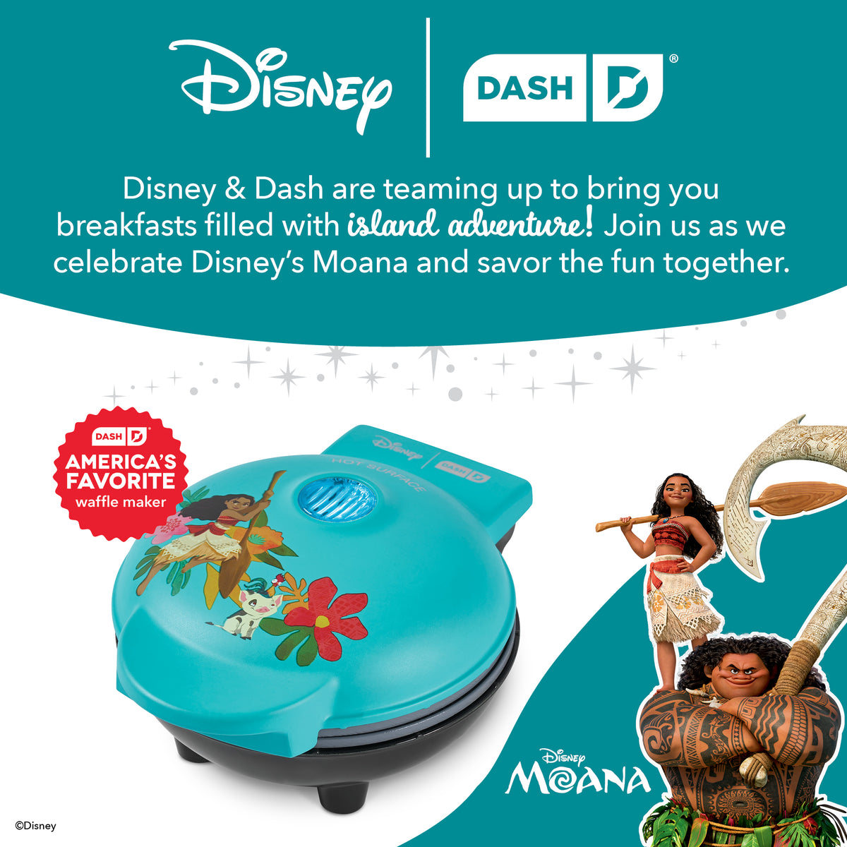 Moana Mini Waffle Maker mini makers Disney | Dash