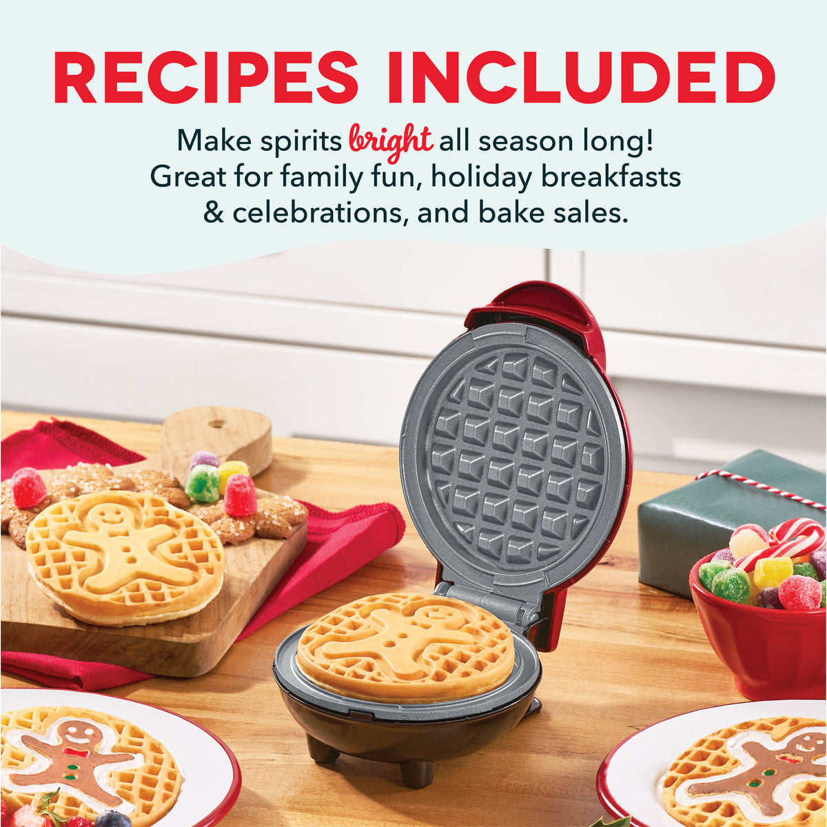 Gingerbread Man Mini Waffle Maker mini makers Dash