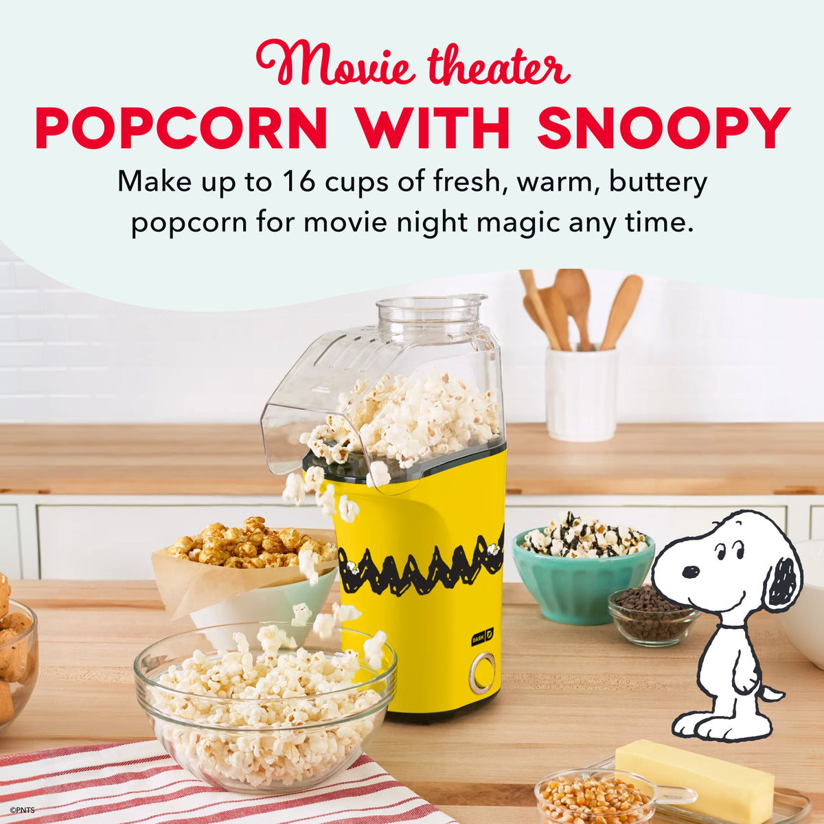 Peanuts® Fresh Pop Popcorn Maker Popcorn Makers Dash