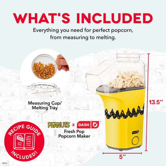 Peanuts® Fresh Pop Popcorn Maker Popcorn Makers Dash
