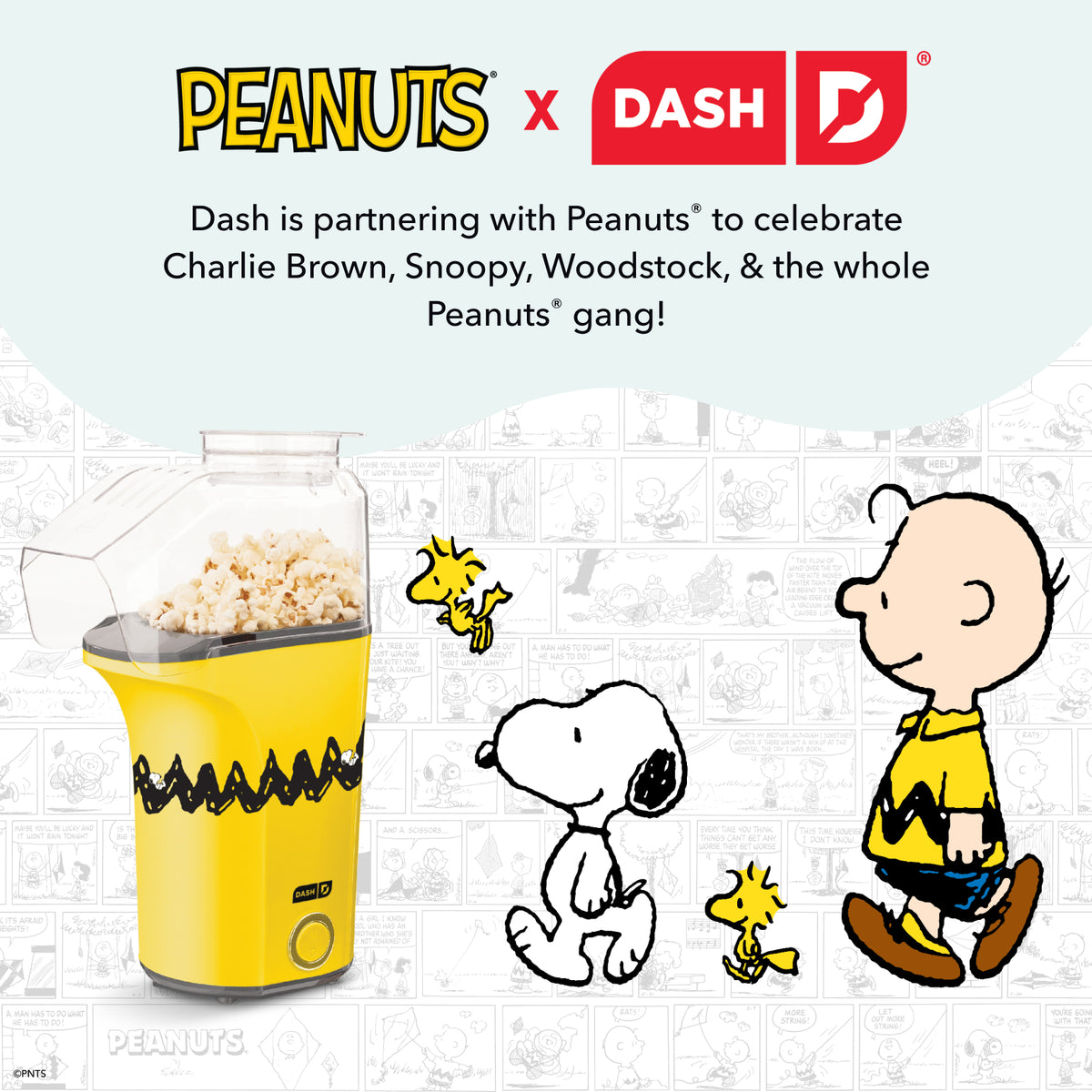Peanuts® Fresh Pop Popcorn Maker Popcorn Makers Dash