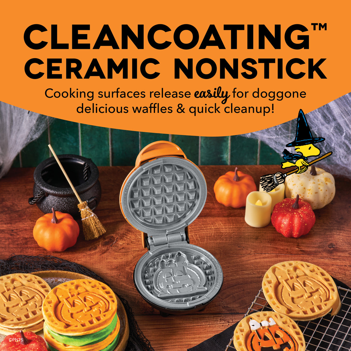 Peanuts® x Dash Snoopy Jack-o-Lantern Mini Waffle Maker mini makers Dash