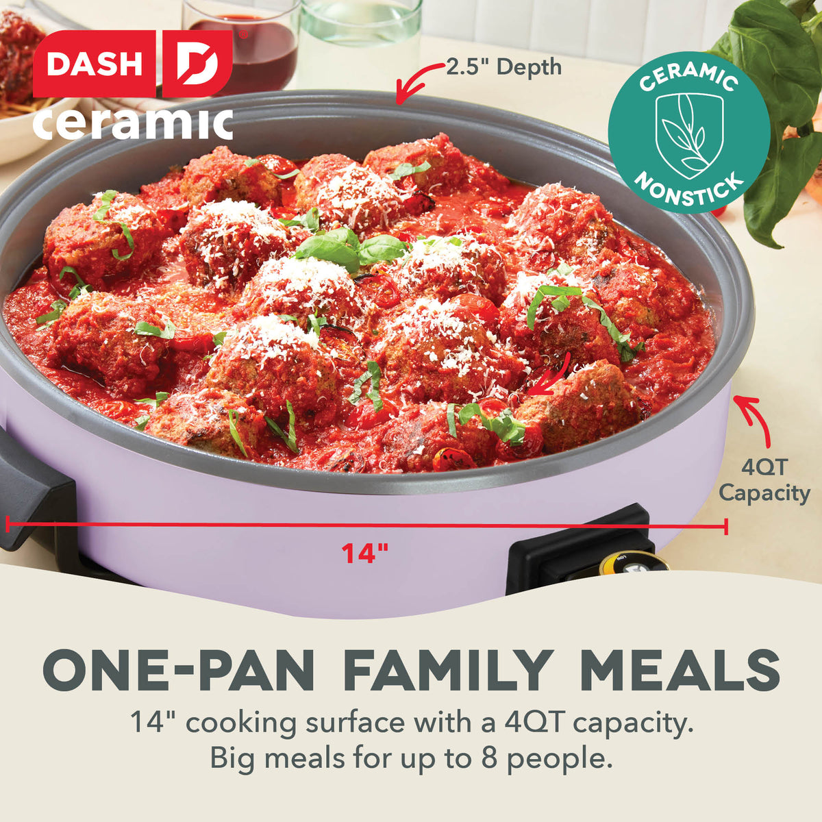 Ceramic Nonstick Family Size Skillet cookware Dash