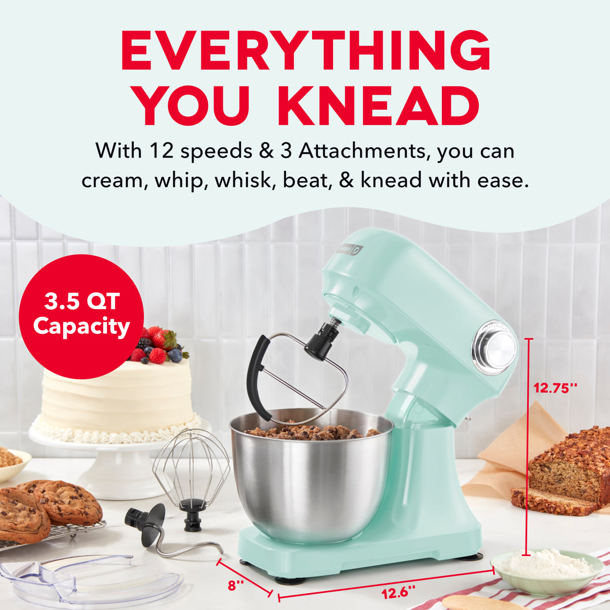 3.5 Qt Tilt Head Stand Mixer mixers Dash