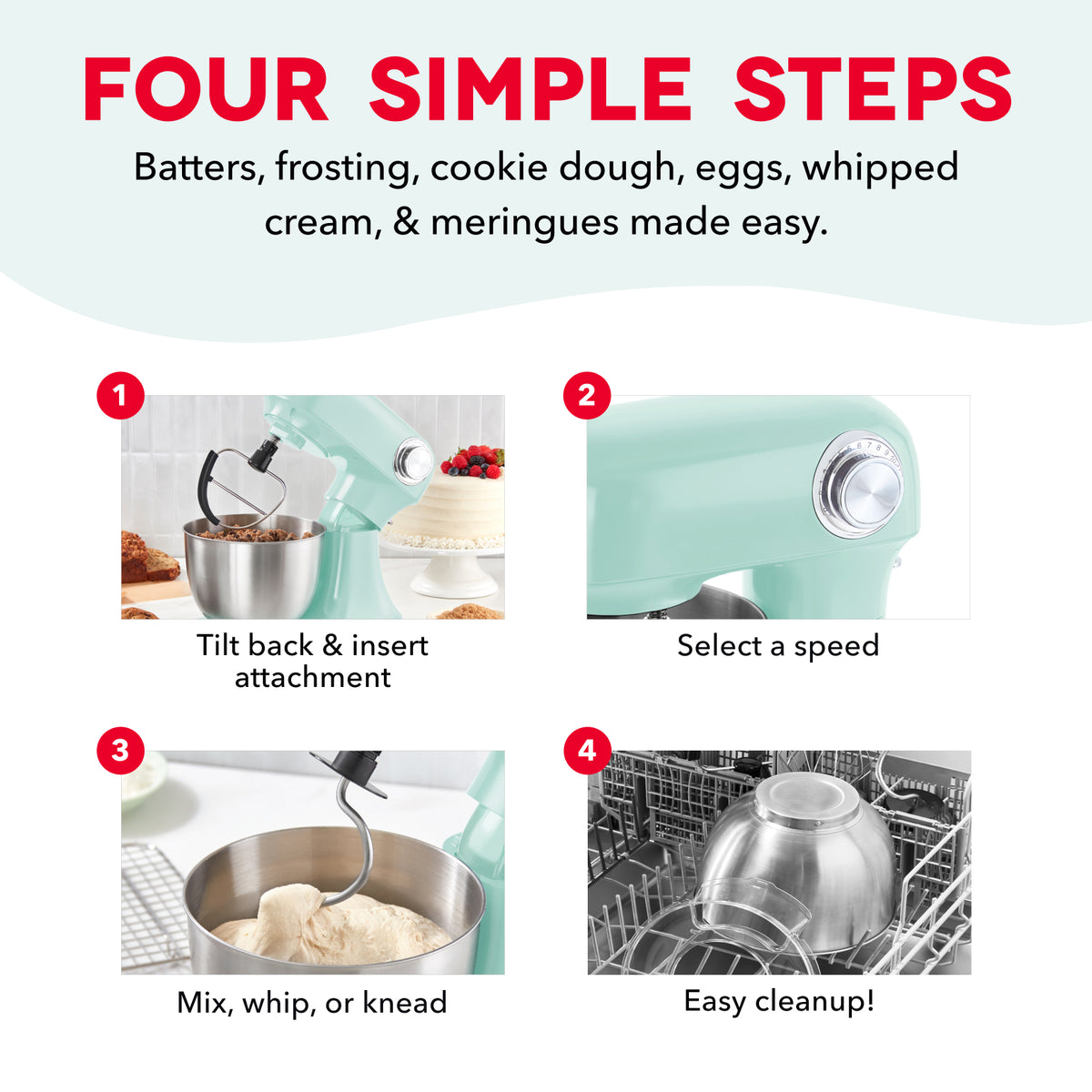 3.5 Qt Tilt Head Stand Mixer mixers Dash