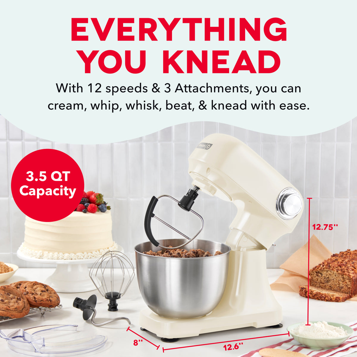 3.5 Qt Tilt Head Stand Mixer mixers Dash