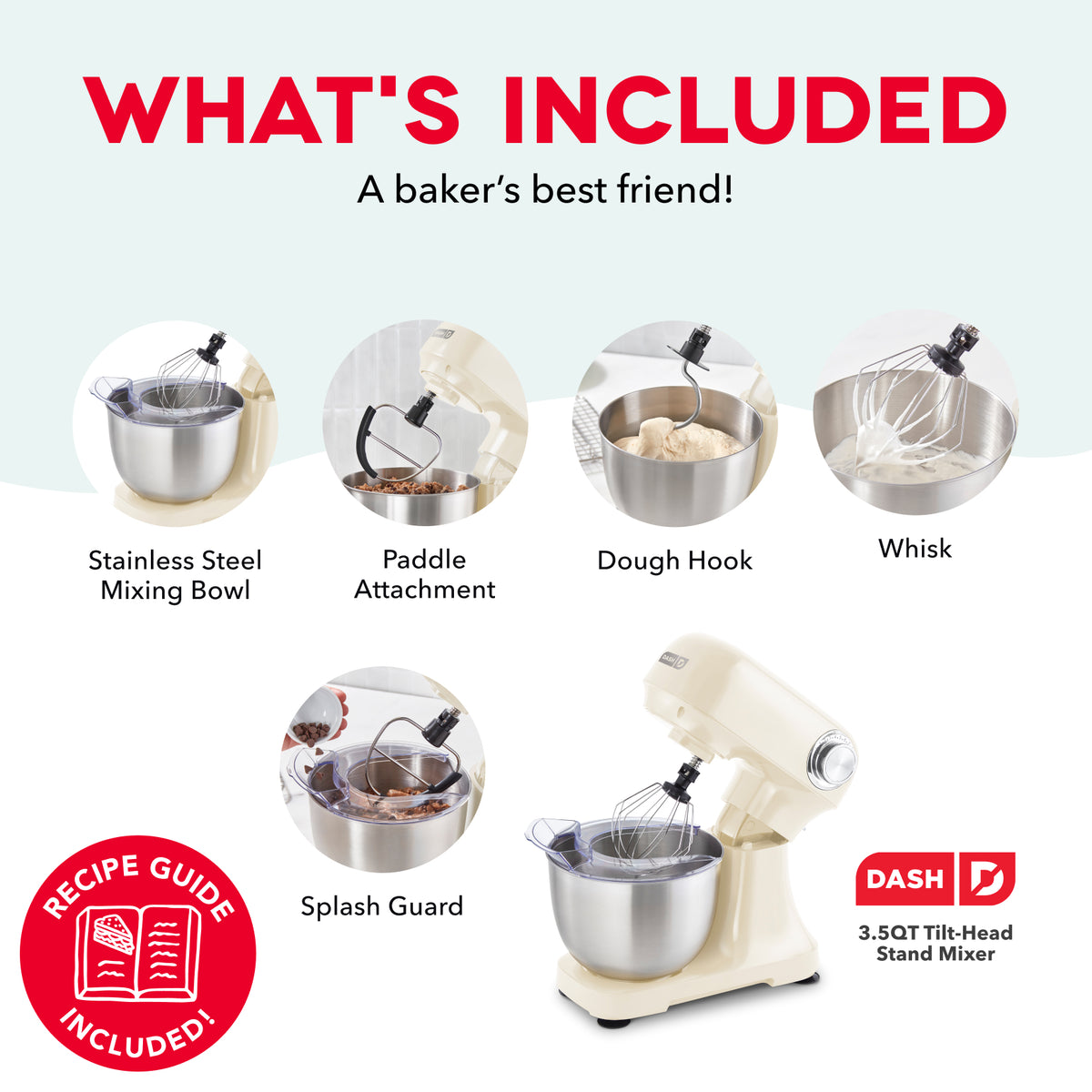 3.5 Qt Tilt Head Stand Mixer mixers Dash