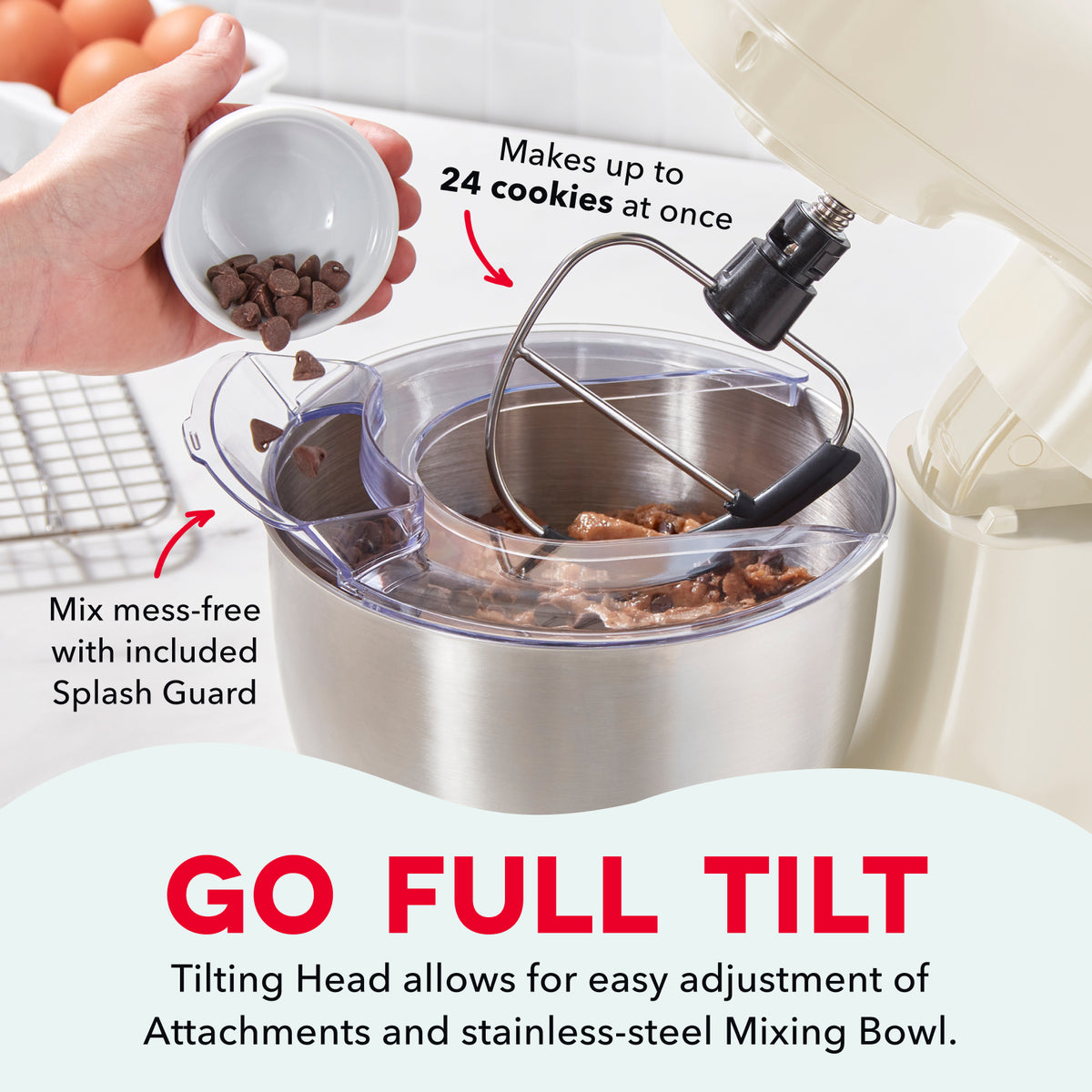 3.5 Qt Tilt Head Stand Mixer mixers Dash