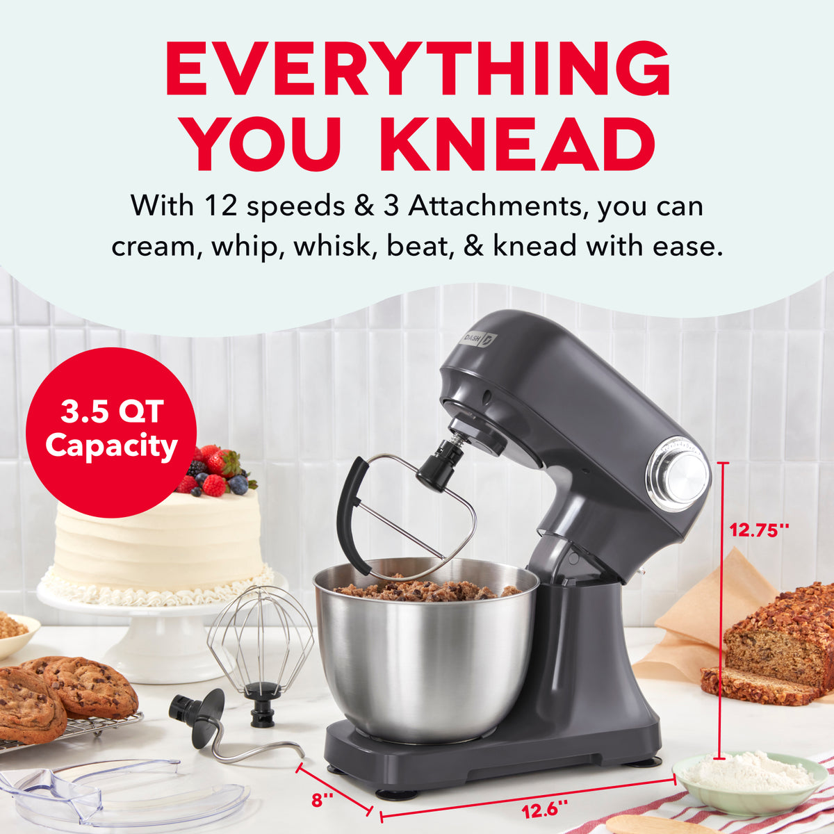 3.5 Qt Tilt Head Stand Mixer mixers Dash