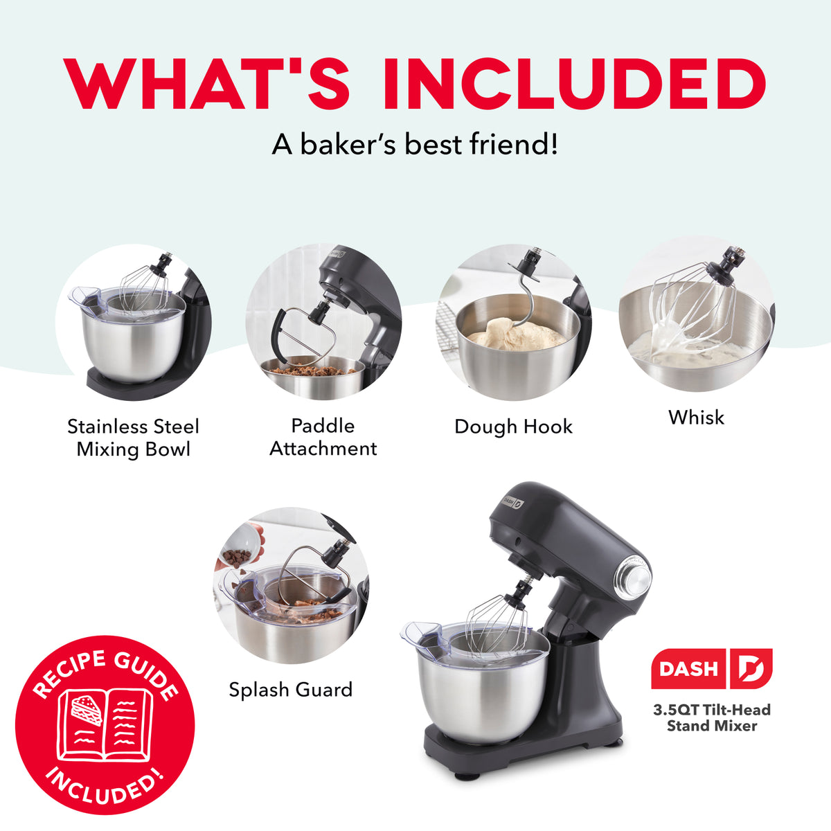 3.5 Qt Tilt Head Stand Mixer mixers Dash