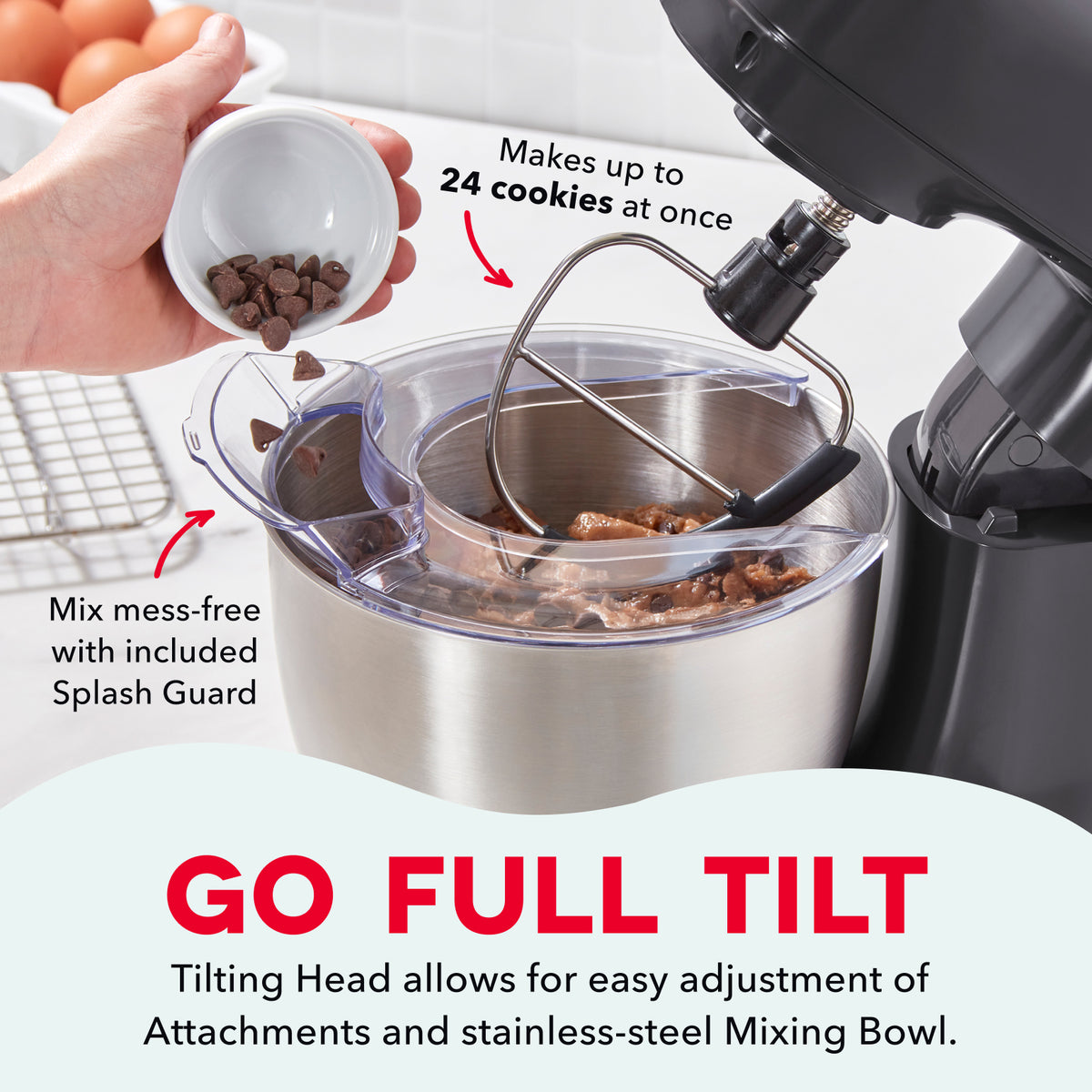 3.5 Qt Tilt Head Stand Mixer mixers Dash