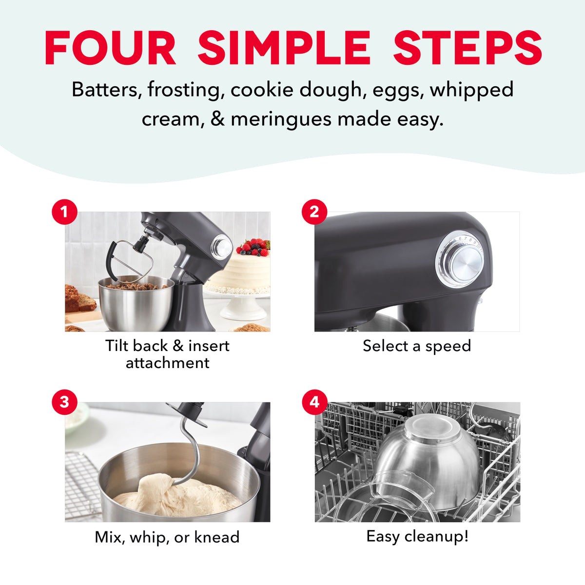 3.5 Qt Tilt Head Stand Mixer mixers Dash