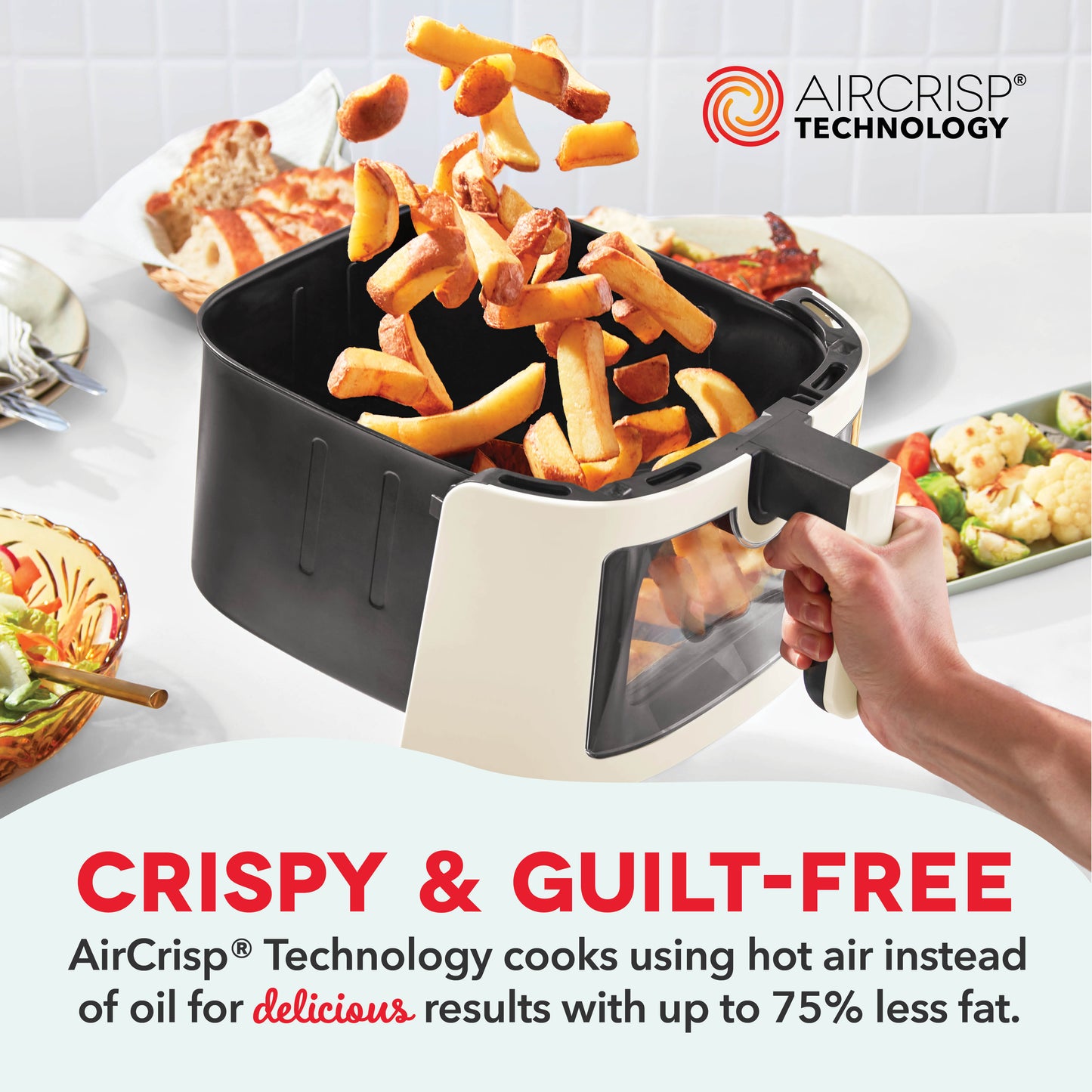 7qt Clear View Digital Air Fryer Air Fryer Dash   