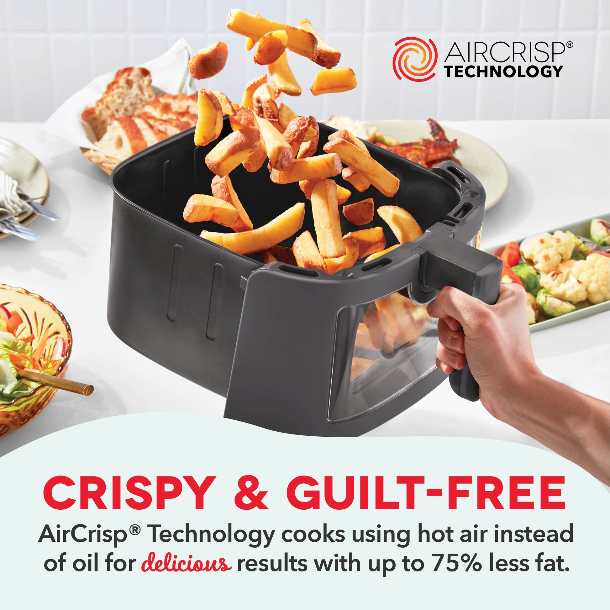 7qt Clear View Digital Air Fryer Air Fryer Dash   