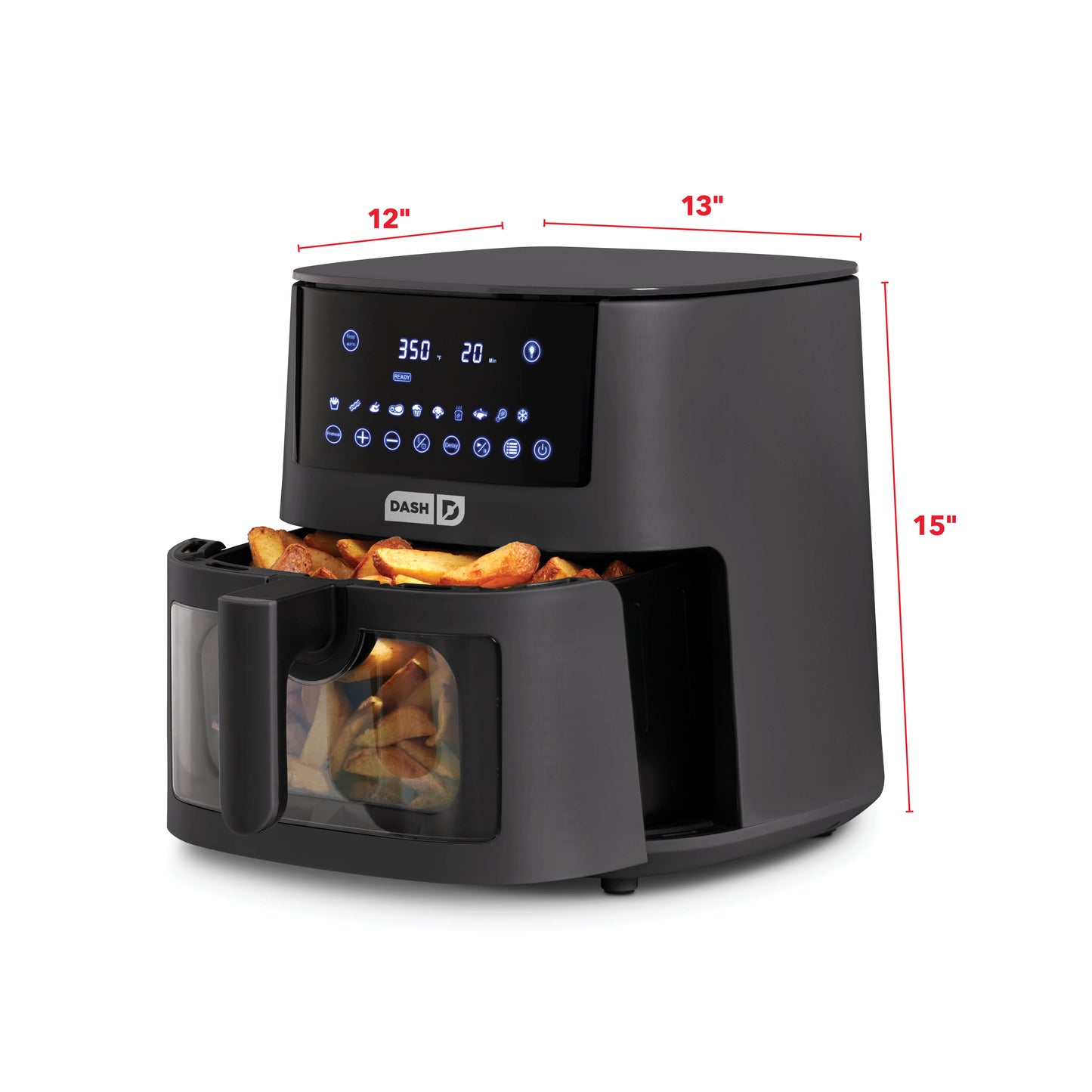 7qt Clear View Digital Air Fryer Air Fryer Dash   