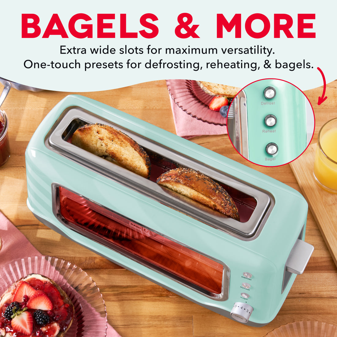 Clear View Toaster Toasters and Ovens Dash