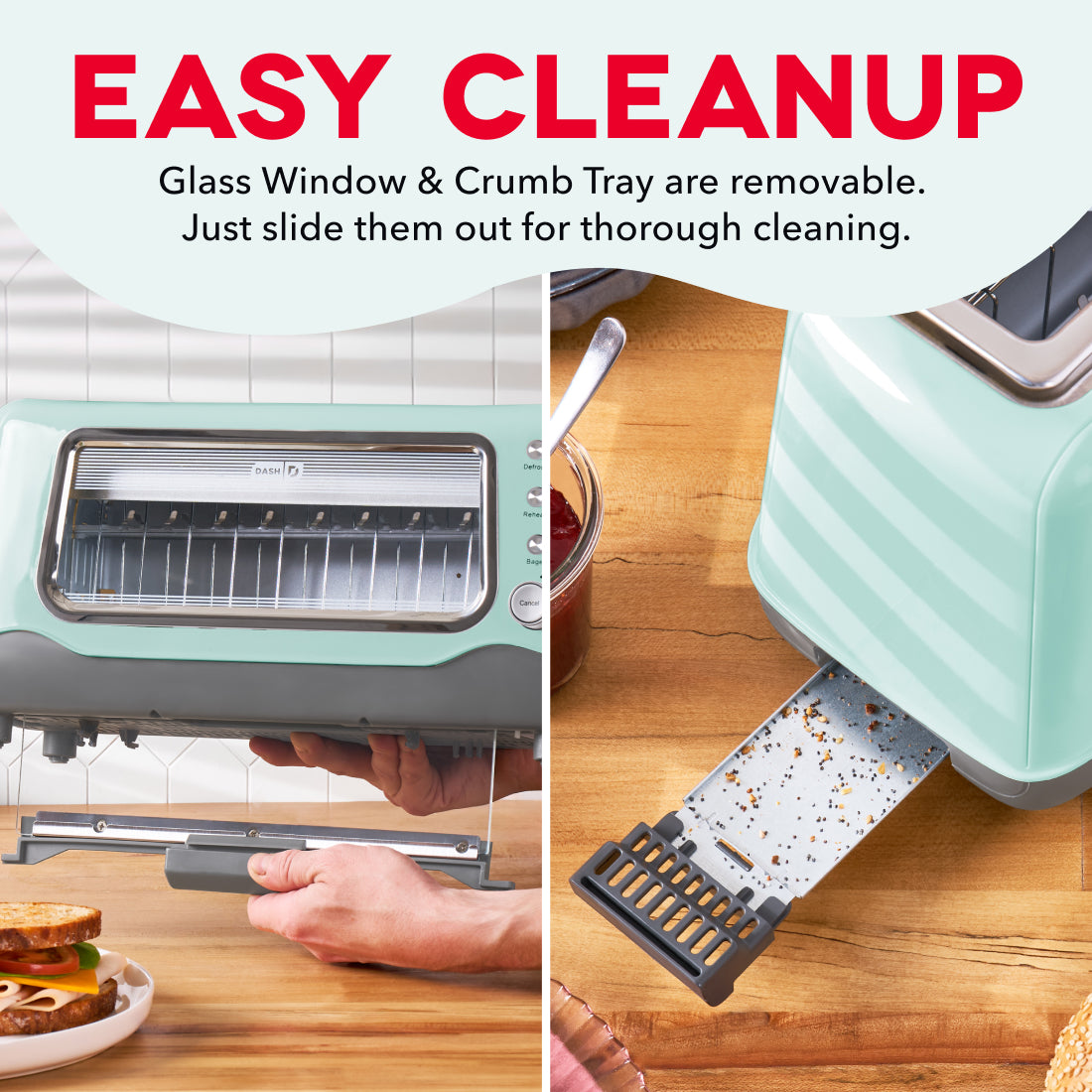 Clear View Toaster Toasters and Ovens Dash
