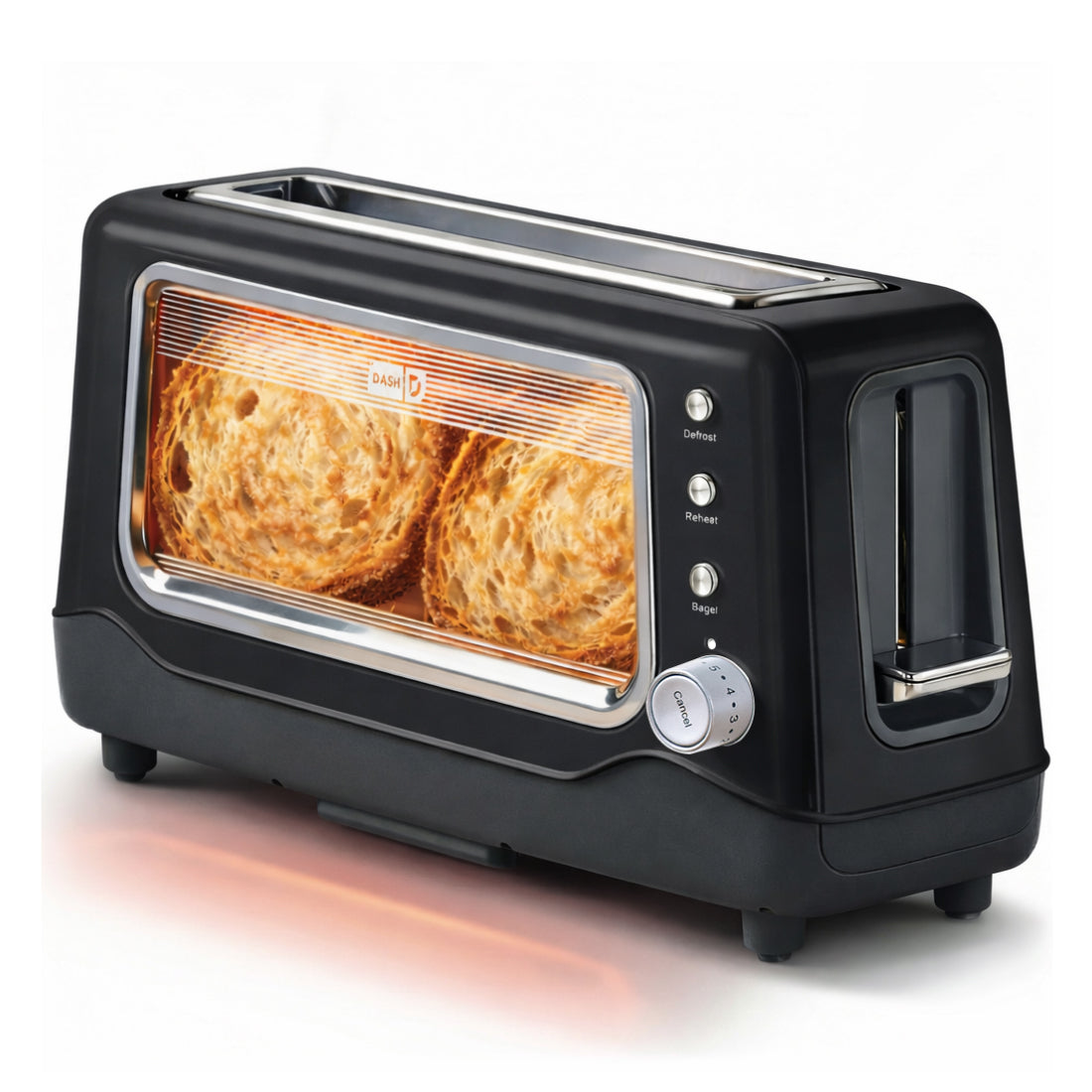 Clear View Toaster Toasters and Ovens Dash Black