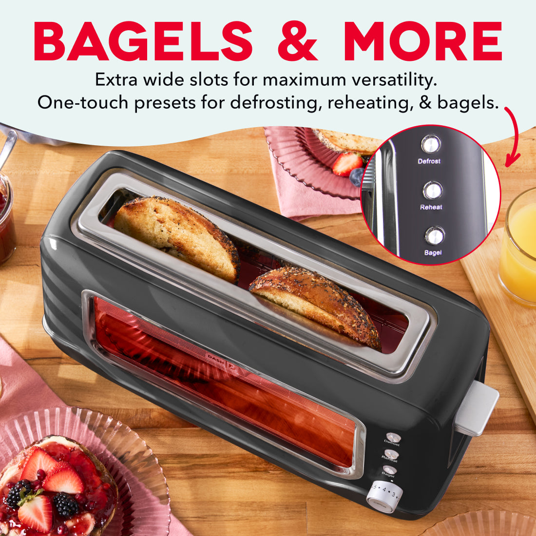 Clear View Toaster Toasters and Ovens Dash