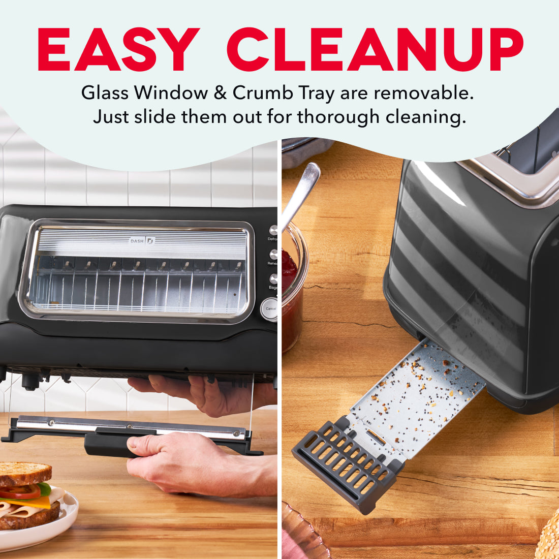 Clear View Toaster Toasters and Ovens Dash