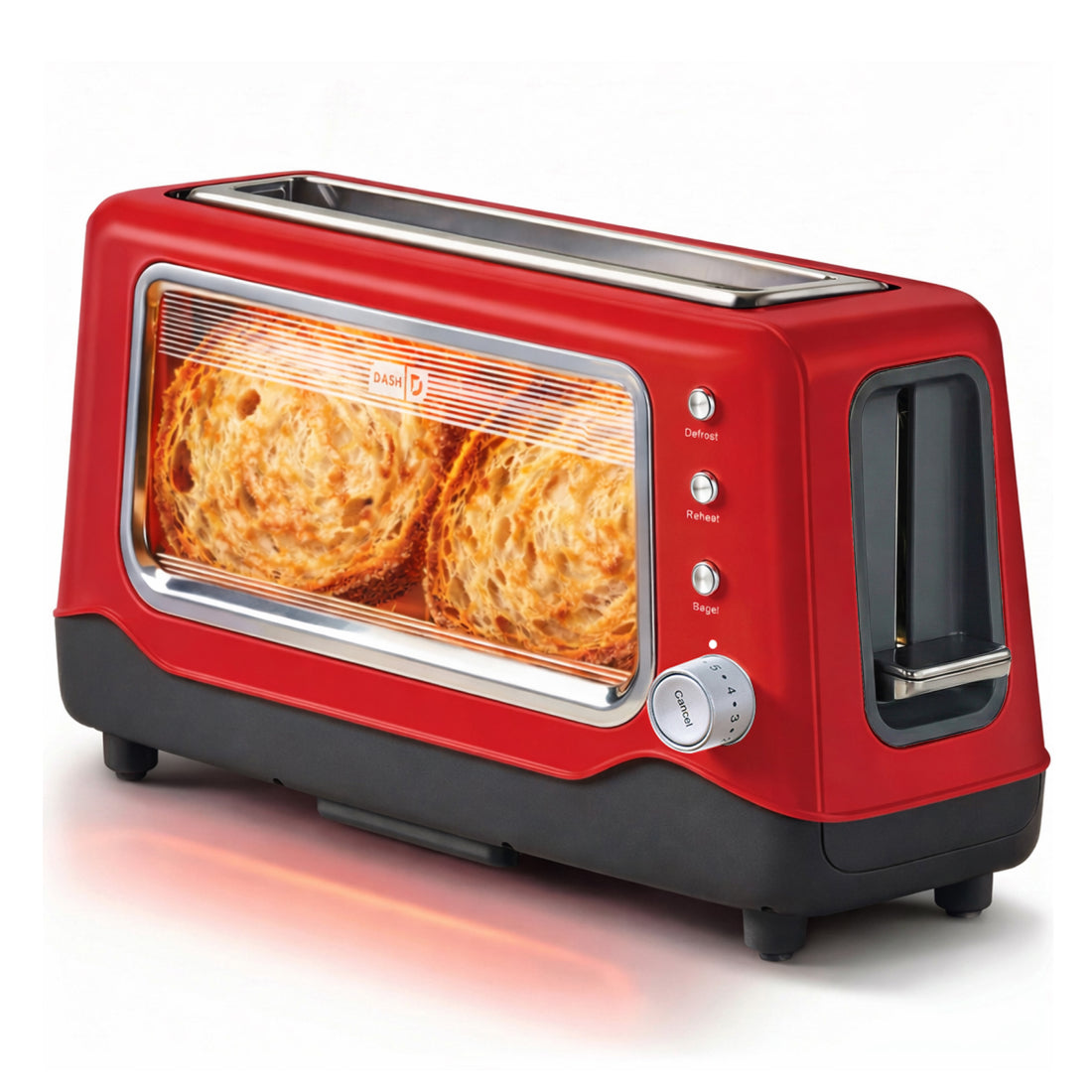 Clear View Toaster Toasters and Ovens Dash Red