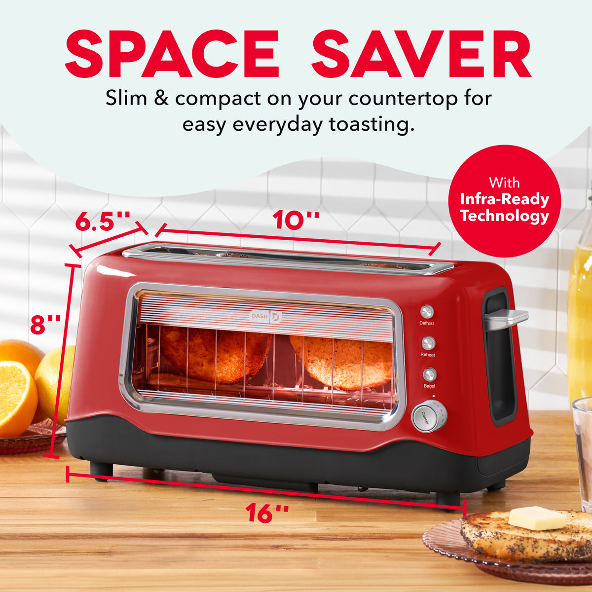 Clear View Toaster Toasters and Ovens Dash