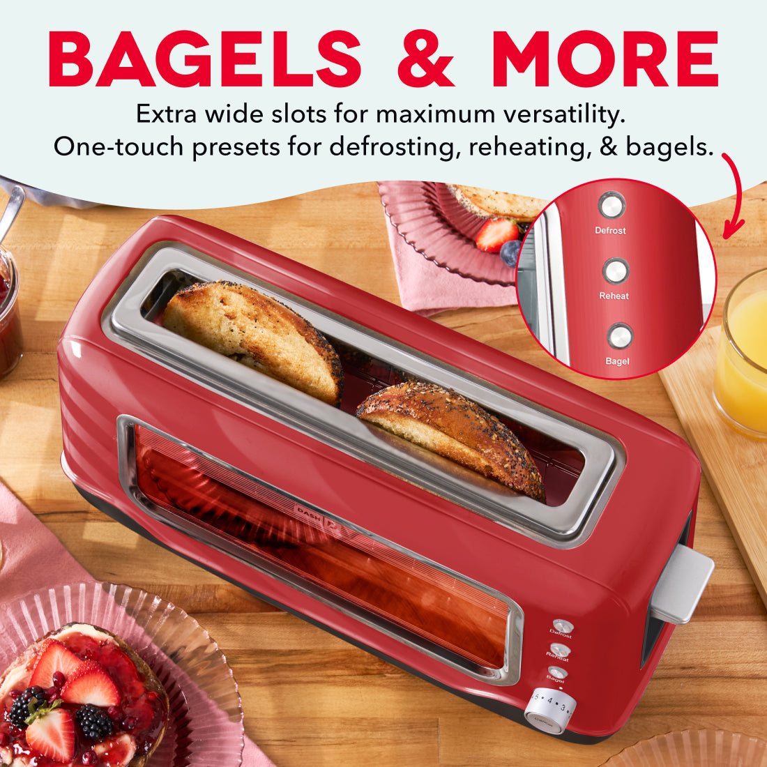 Clear View Toaster Toasters and Ovens Dash