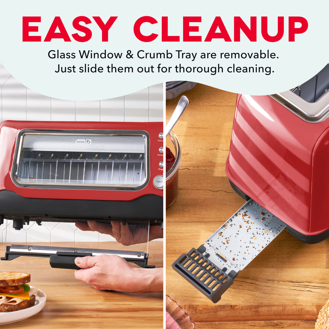 Clear View Toaster Toasters and Ovens Dash