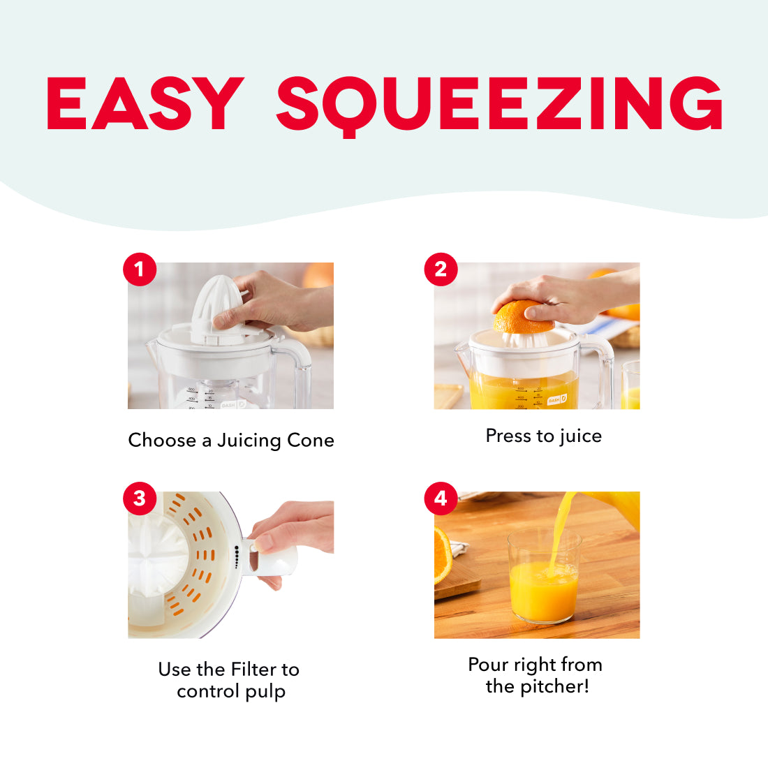 Dash Dual Citrus Juicer | Hand Press Juicer