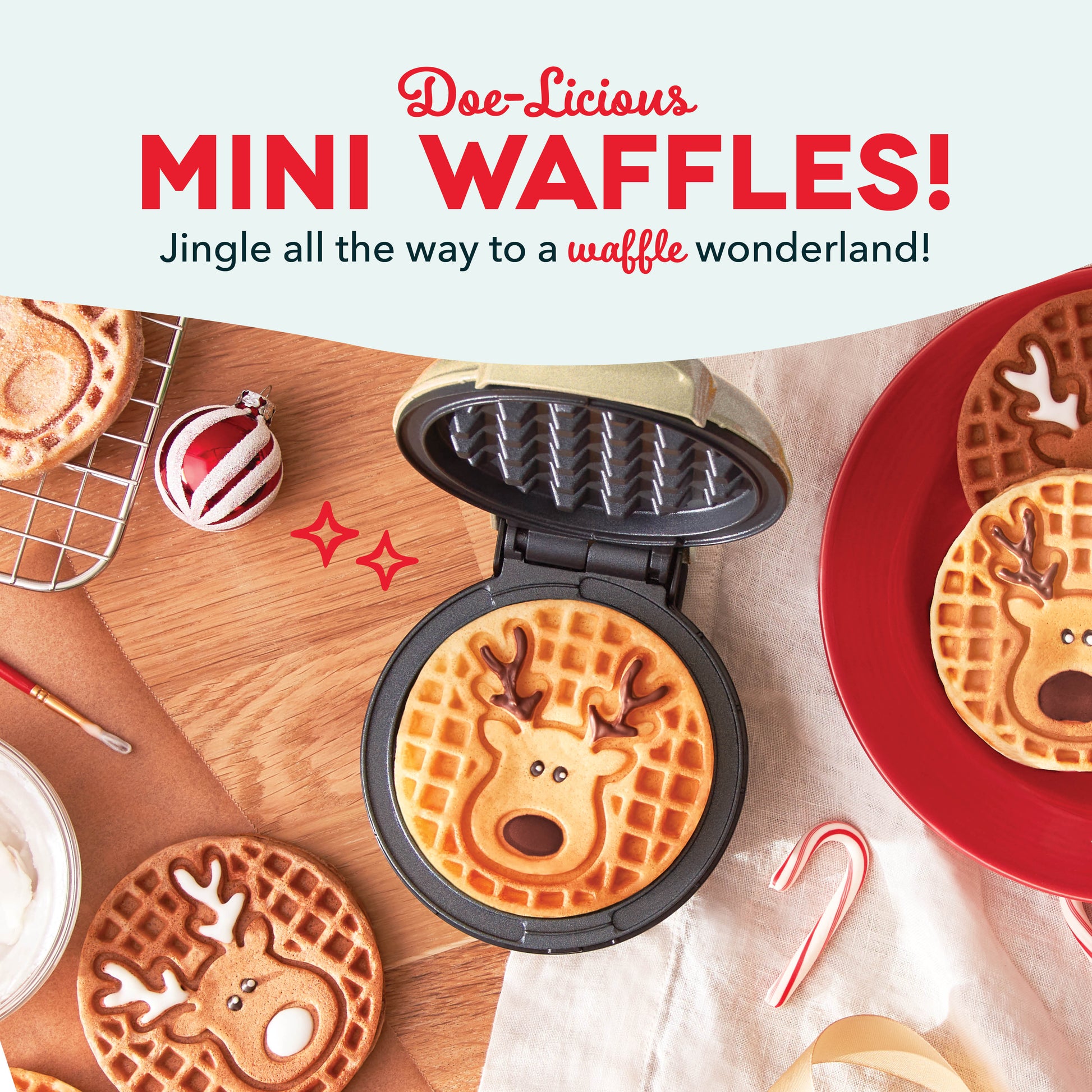 Reindeer Mini Waffle Maker mini makers Dash   