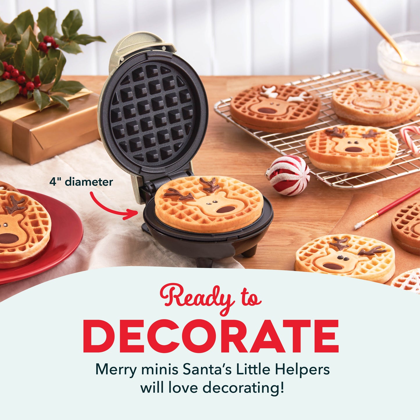 Reindeer Mini Waffle Maker mini makers Dash   