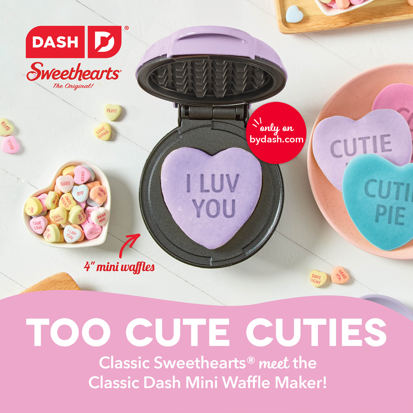 Dash x Sweethearts® Mini Waffle Maker mini makers Dash