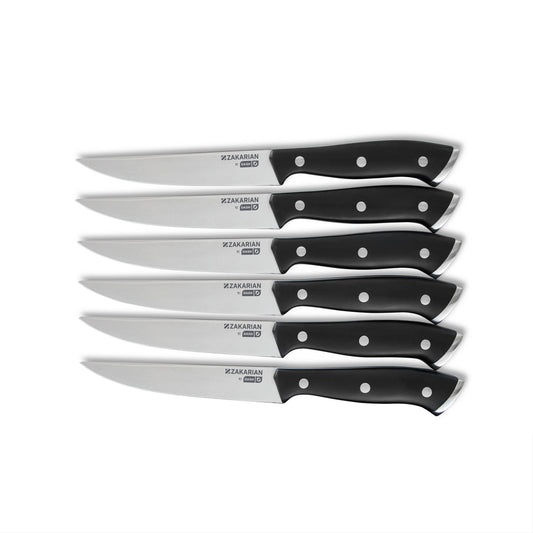 Zakarian by Dash 6 Piece Steak Knife Set Tools and Gadgets Zakarian by Dash Black  