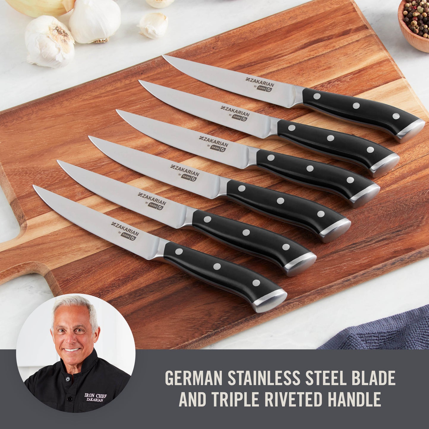 Zakarian by Dash 6 Piece Steak Knife Set Tools and Gadgets Zakarian by Dash   