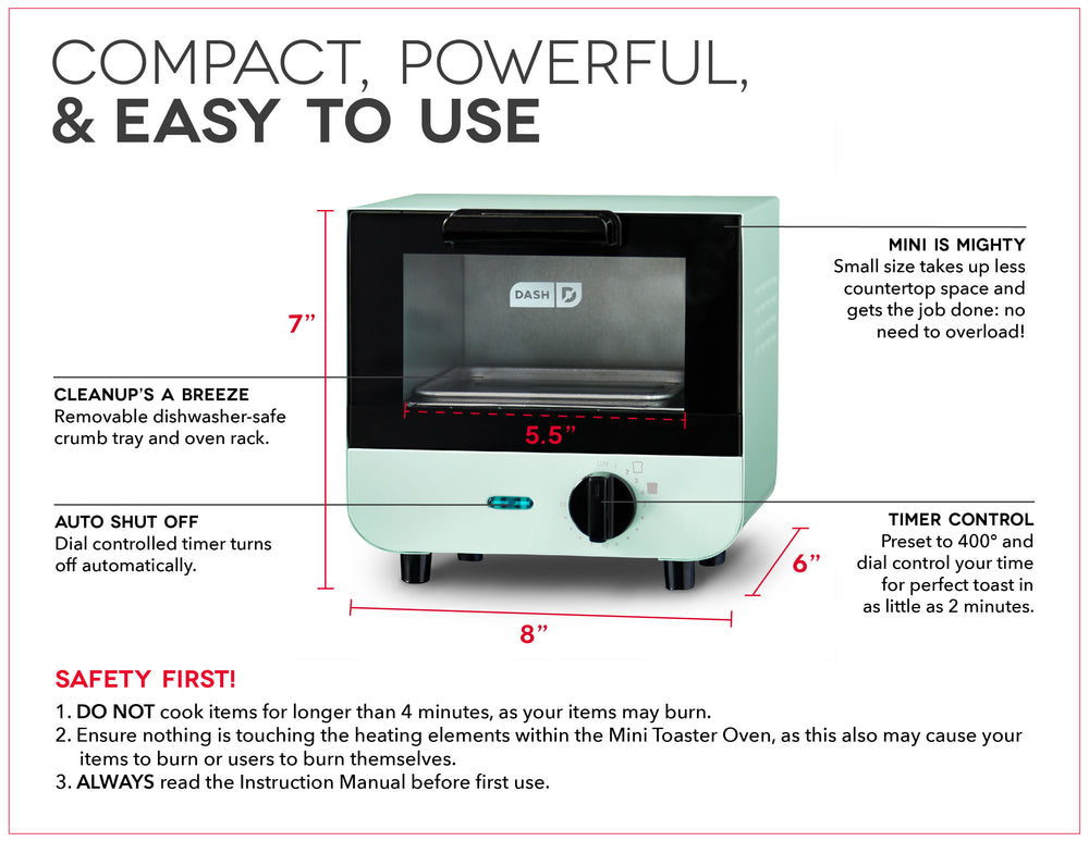 Mini Toaster Oven, Compact & Convenient