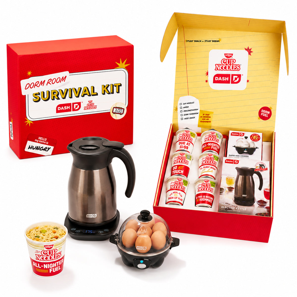 Cup Noodles x Dash Dorm Survival Kit egg-cookers Dash