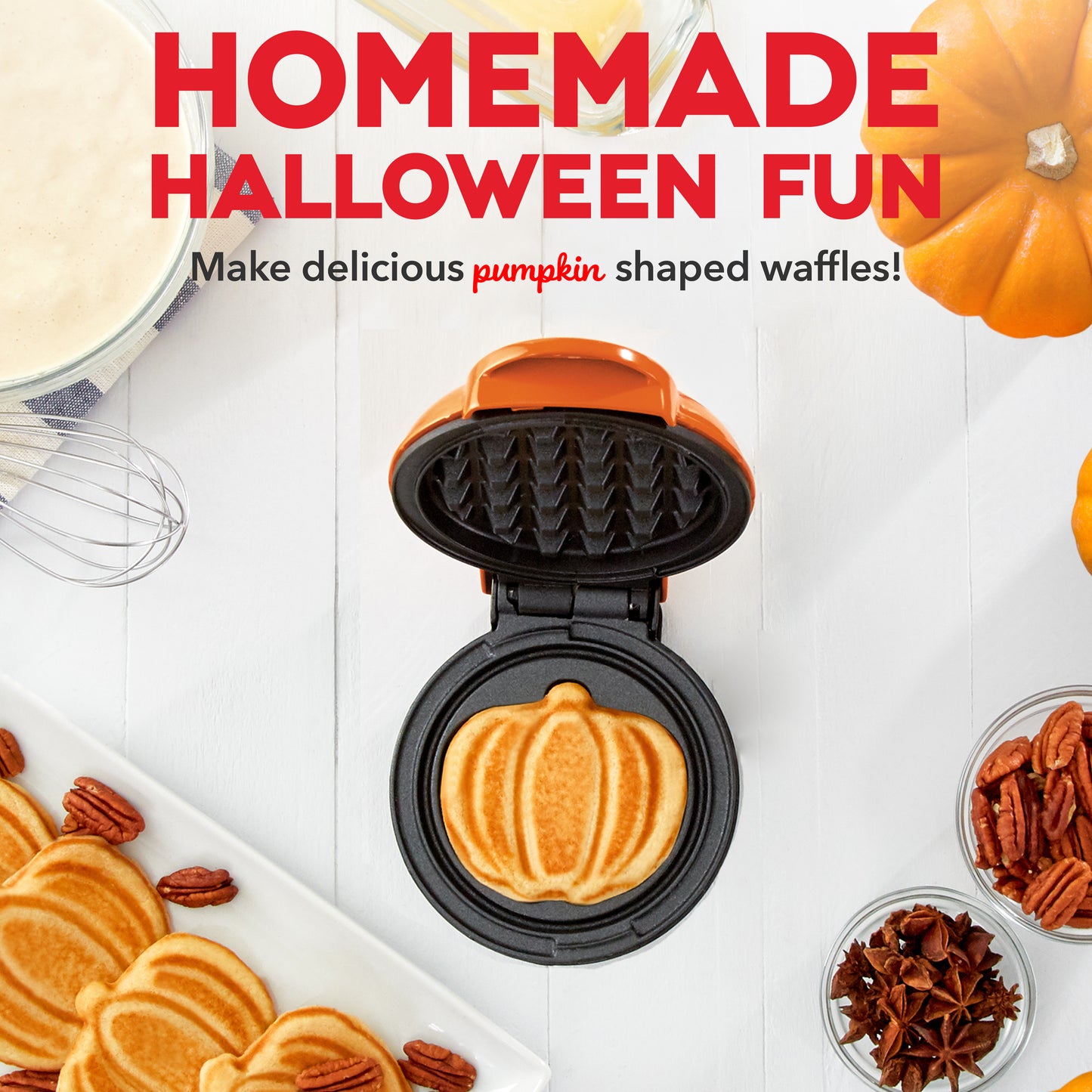 Pumpkin Mini Waffle Maker mini makers Dash   