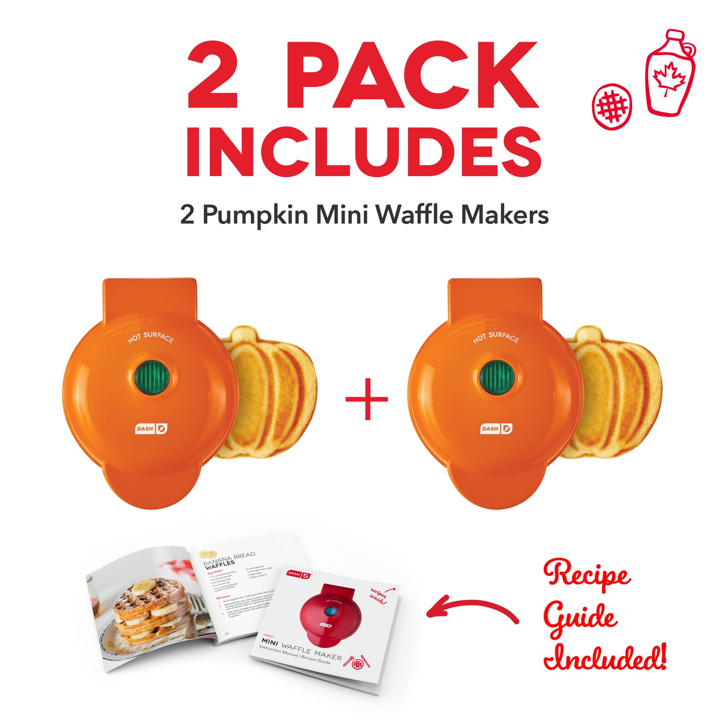 Pumpkin Mini Waffle Maker mini makers Dash   