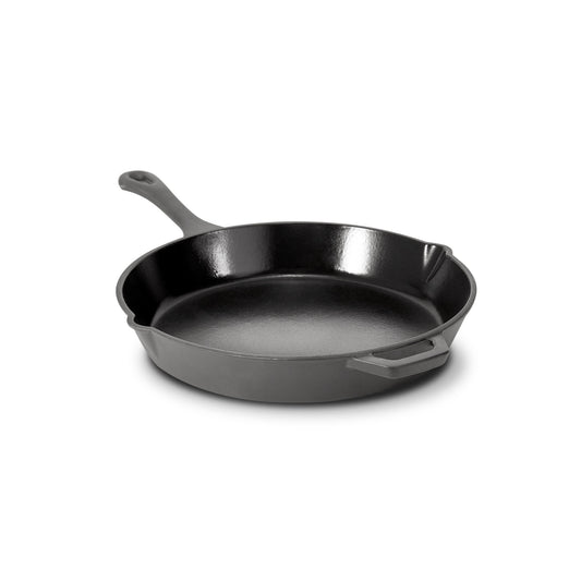 12” Nonstick Cast Iron Skillet cookware Zakarian by Dash Cool Grey