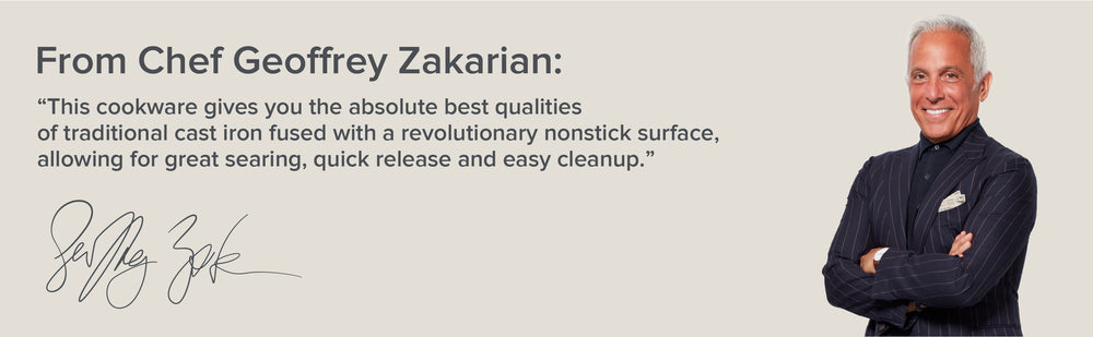 Dash Zakarian by Dash 4.5 qt Nonstick Cast Iron Dutch Oven, Titanium Ceramic Nonstick Pot with Lid and Handles, Blue