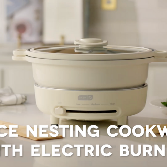 Stacks Ceramic Cookware Set with Electric Burner cookware Dash
