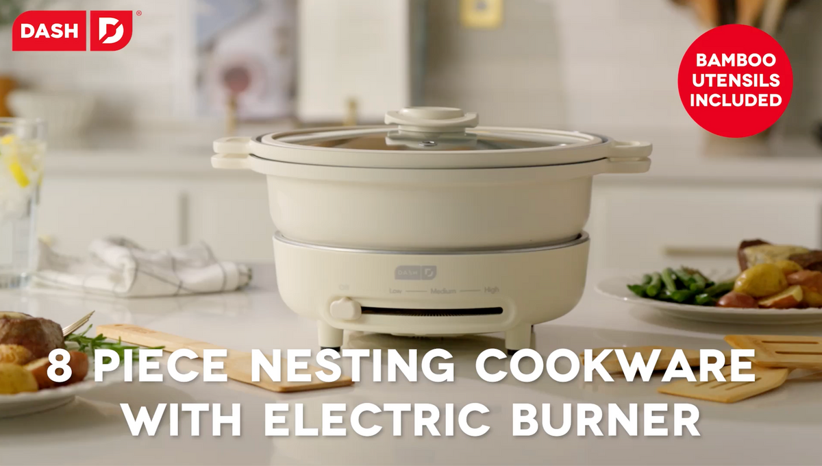 Stacks Ceramic Cookware Set with Electric Burner cookware Dash